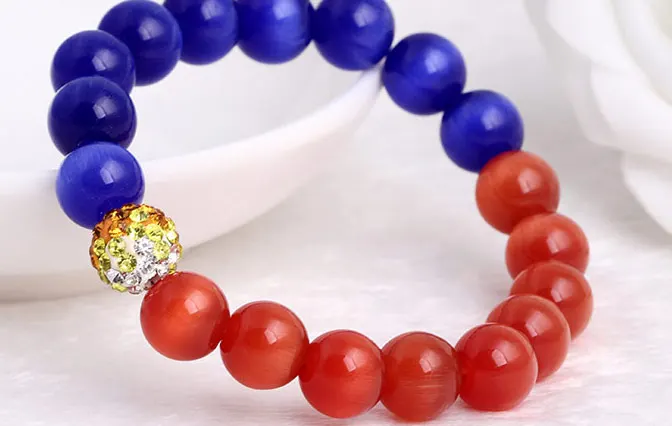 Ручной работы 10 мм смешанный цвет Кошачий глаз круглый бисером для драгоценность