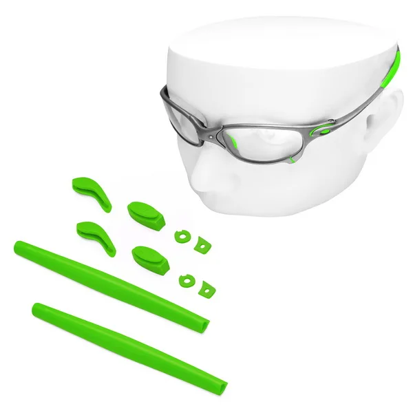Green RubberKit OOWLIT резиновые наборы носоупоры и ушные вкладыши для солнцезащитных очков Джульетты - Цвет линз: Green RubberKit