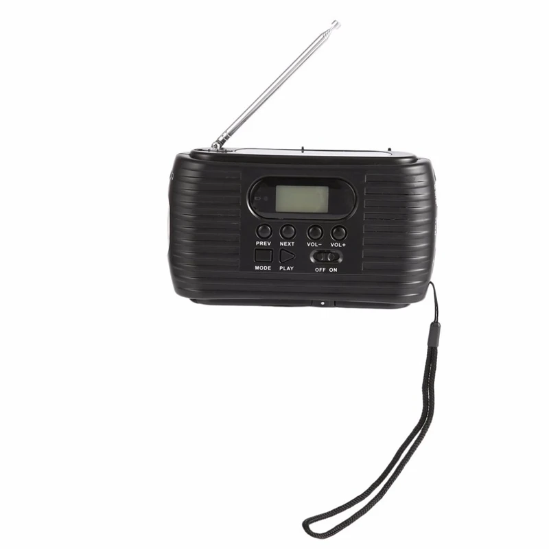 Аварийное радио на солнечной энергии с ручным управлением Am/Fm и музыкальный