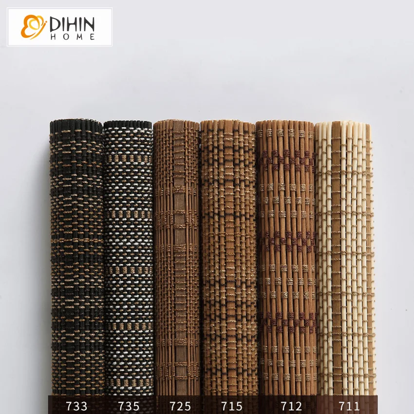 DIHIN HOME, Новое поступление, 6 цветов, натуральные деревянные затемненные жалюзи, высокое качество, лечение окон, хорошее здоровье