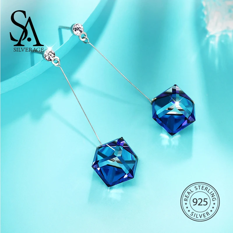 Серьги SA SILVERAGE 925 Висячие серьги из серебра пробы для женщин ювелирные изделия