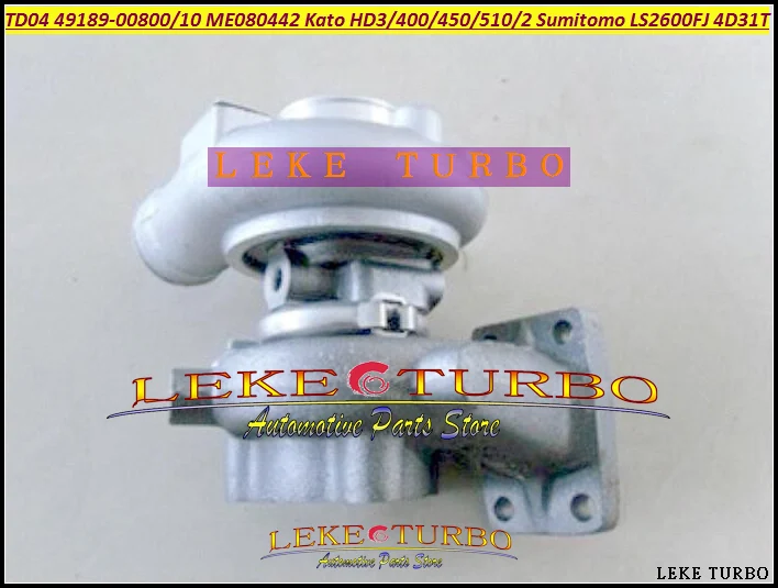 TD04 13G 49189 00800 00810 ME080442 турбо для экскаватора Kato HD400 HD450 HD510 HD512 Sumitomo LS2600FJ 2650 4D31T