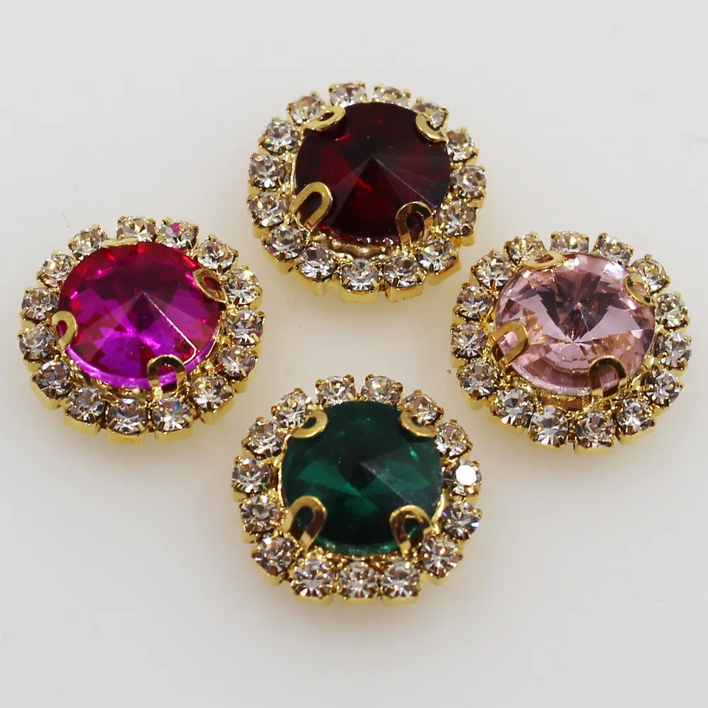 10 шт. декоративные металлические пуговицы Стразы для украшения волос|colored rhinestone