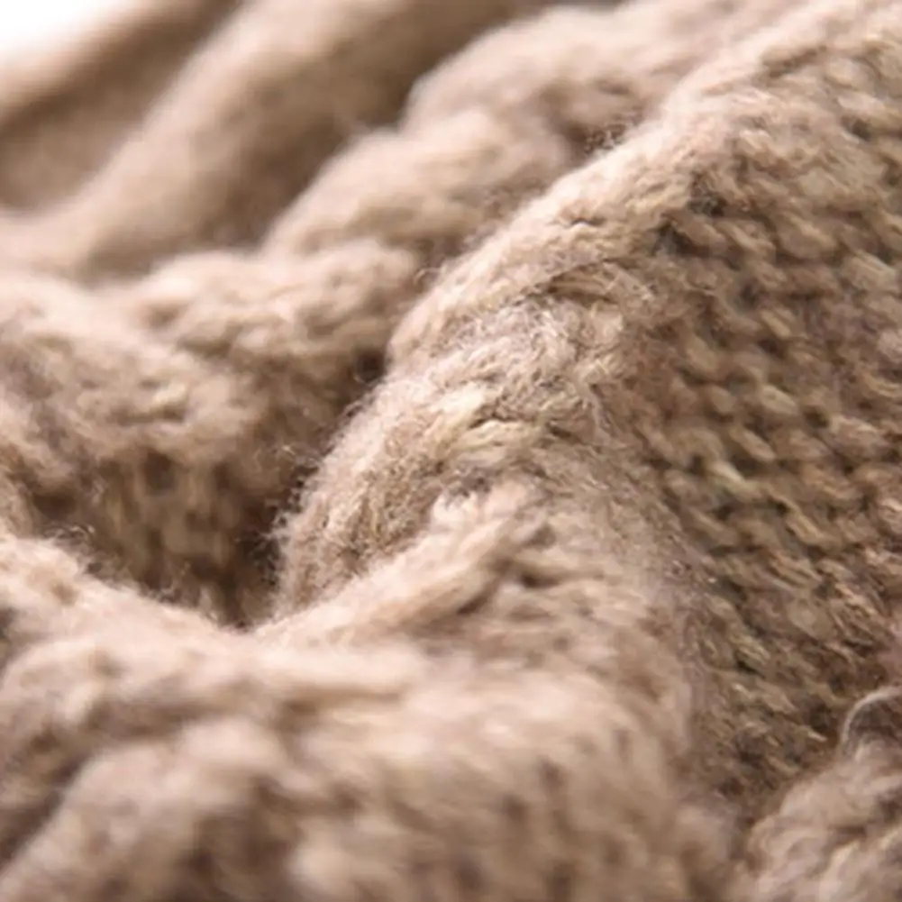 Вязаная шапка женская осенняя и зимняя витая полоска Glengarry шерстяная утолщенная