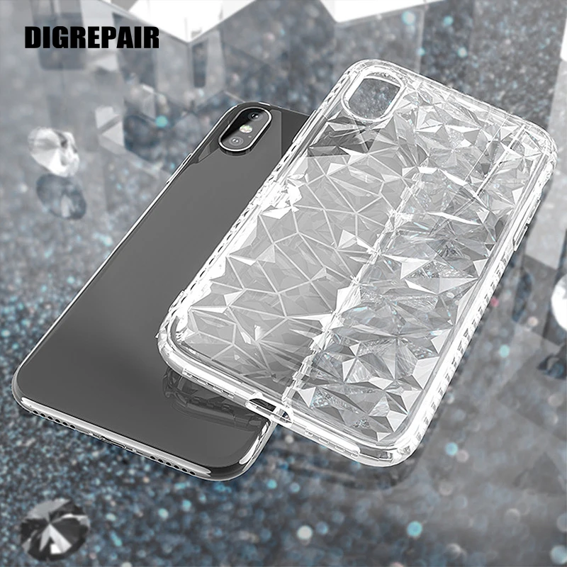 Чехол на айфон 7 Lovebay Diamond текстура чехол для iPhone 6 6s 7 8 Plus X XR XS Max мягкий телефона Роскошный прозрачный ультра тонкий