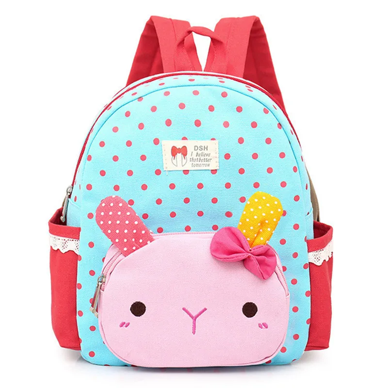 Холщовый рюкзак для мальчиков и девочек, с изображением кролика