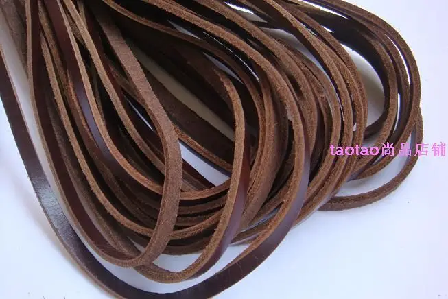 

5 meter Brown cowhide rope genuine leather cowhide rope - knife handle knitted knife rope knife lanyard 5mm