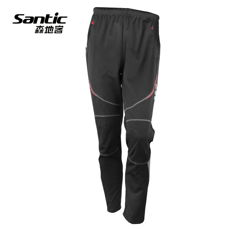Santic штаны для велоспорта Зимние флисовые тепловые ветрозащитные уличные
