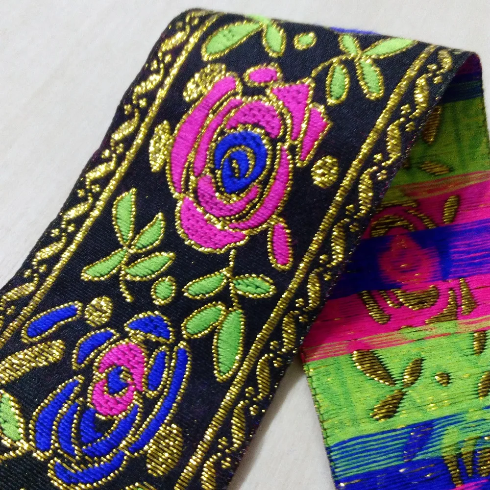 5 см 50 мм 2 дюйма черная розовая синяя Золотая Красивая цветная занавеска для