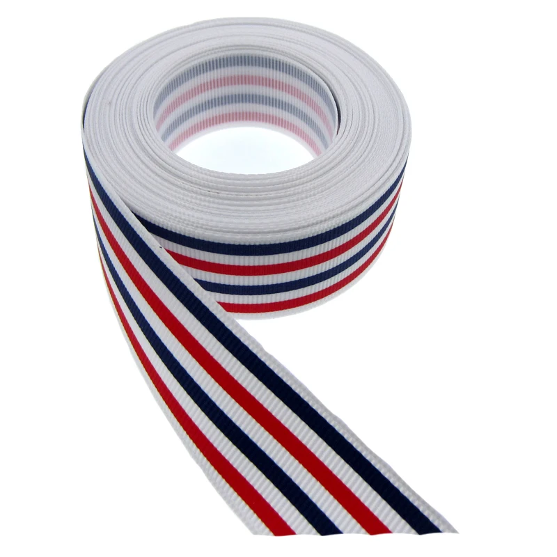 10 ярдов 1 &quotпечатные красные темно синие полосы grosgrain ленты ремесло обертывание