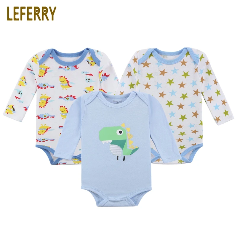 3 предмета боди с длинным рукавом для малышей хлопковая одежда Одежда