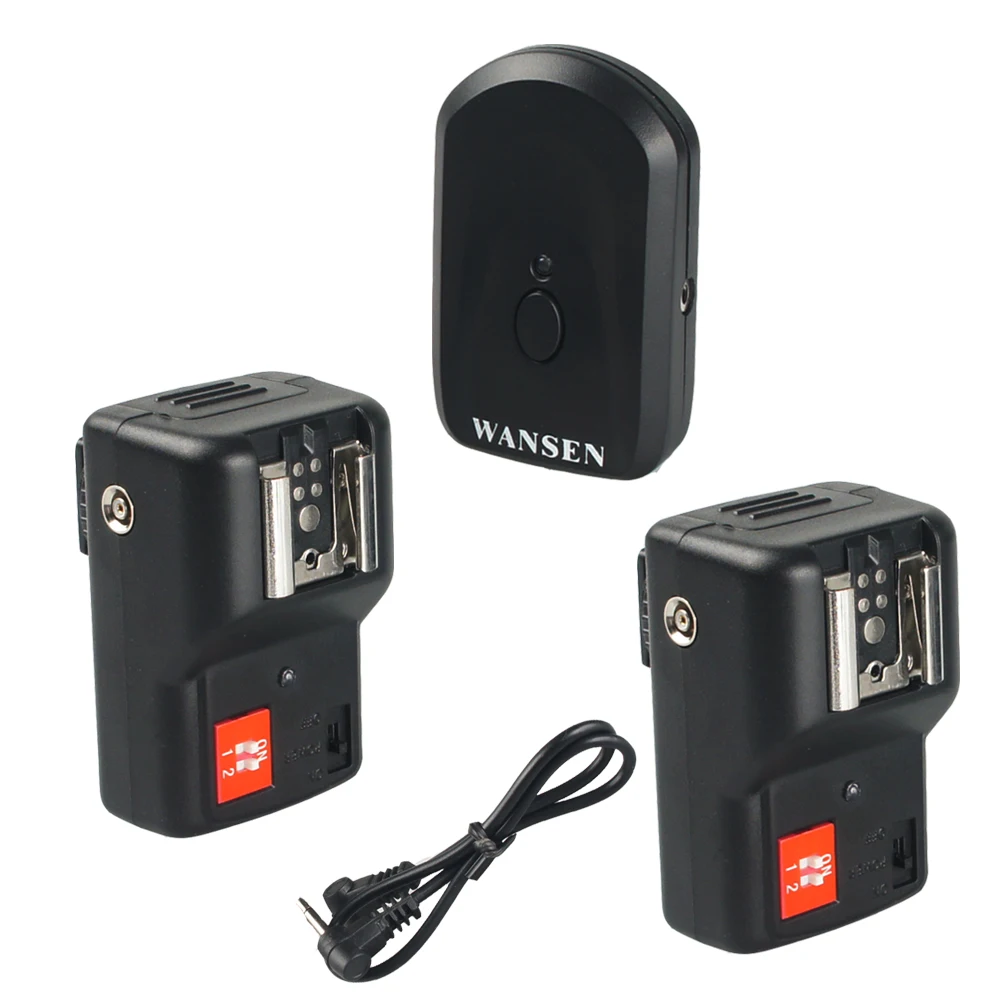 Wansen PT 04GY 4 канала беспроводной пульт дистанционного вспышки Speedlite триггер + 2