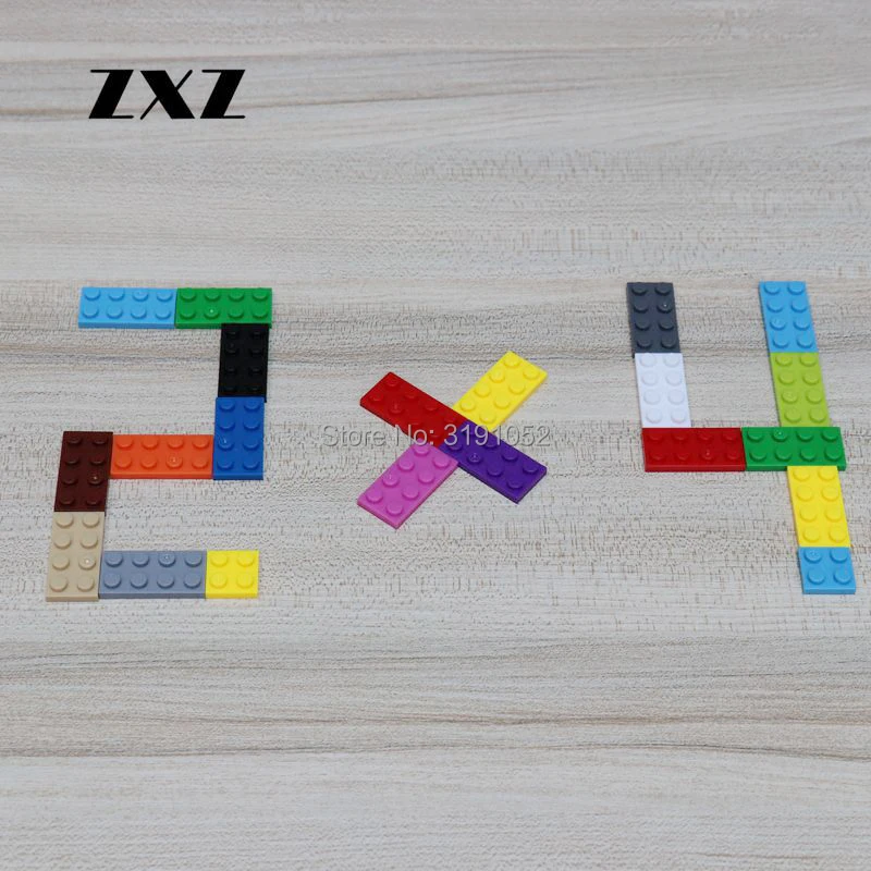 100 шт./лот 2x4 Необычные Короткие строительные блоки креативный набор кирпичей MOC