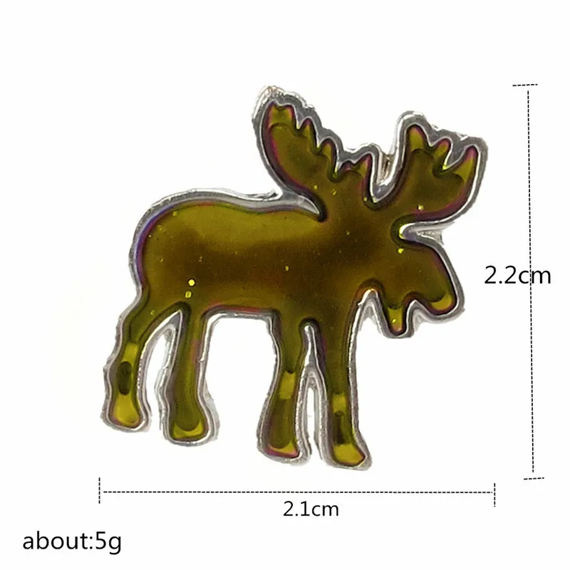 Кольцо меняющее цвет на ощупь настроение Рождественский олень регулируемый