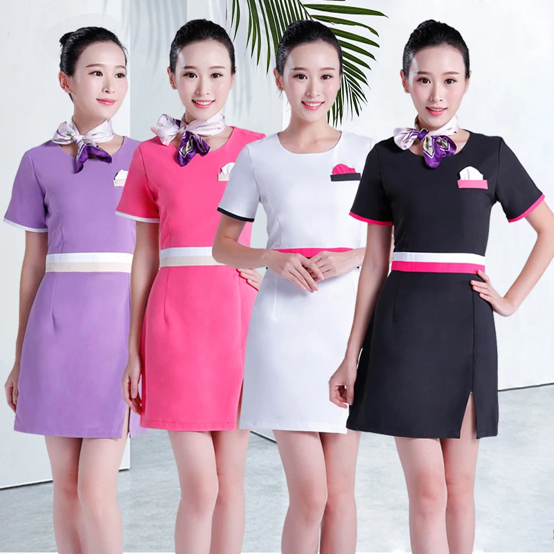 Новый косметичка рабочая одежда летние музей здоровья униформа для сотрудниц