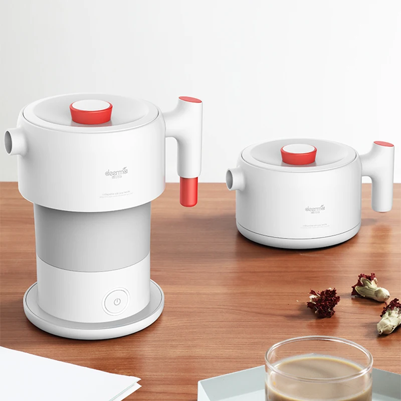 Xiaomi Mijia Deerma складной портативный чайник для воды с защитой от помех проводной чайник ручной Электрический колба для воды горшок 0.6л