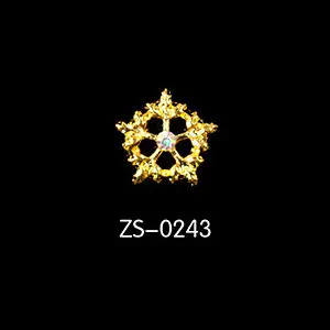 ZS0243 20 шт Рождество/ год 3D серебро/золото Снежинка Сплав дизайн ногтей DIY Стразы металлические украшения для ногтей товары для рукоделия ногтей ювелирные изделия - Цвет: ZS0243
