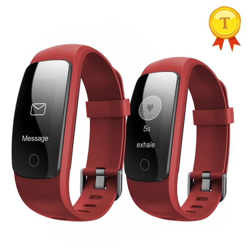 Лучший подарок девушке красочный смарт-браслет красный с мониторингом