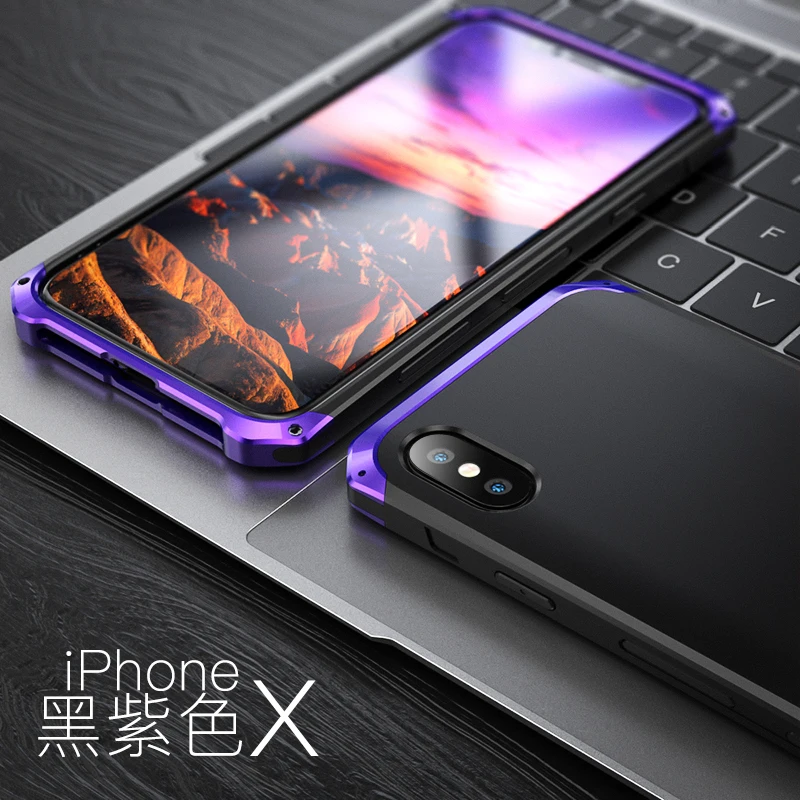 Чехол для iPhone 8, металлический каркас, жесткая задняя крышка из ТПУ, военный класс, противоударный чехол для iPhone 8 S 7 plus, чехол, аксессуары
