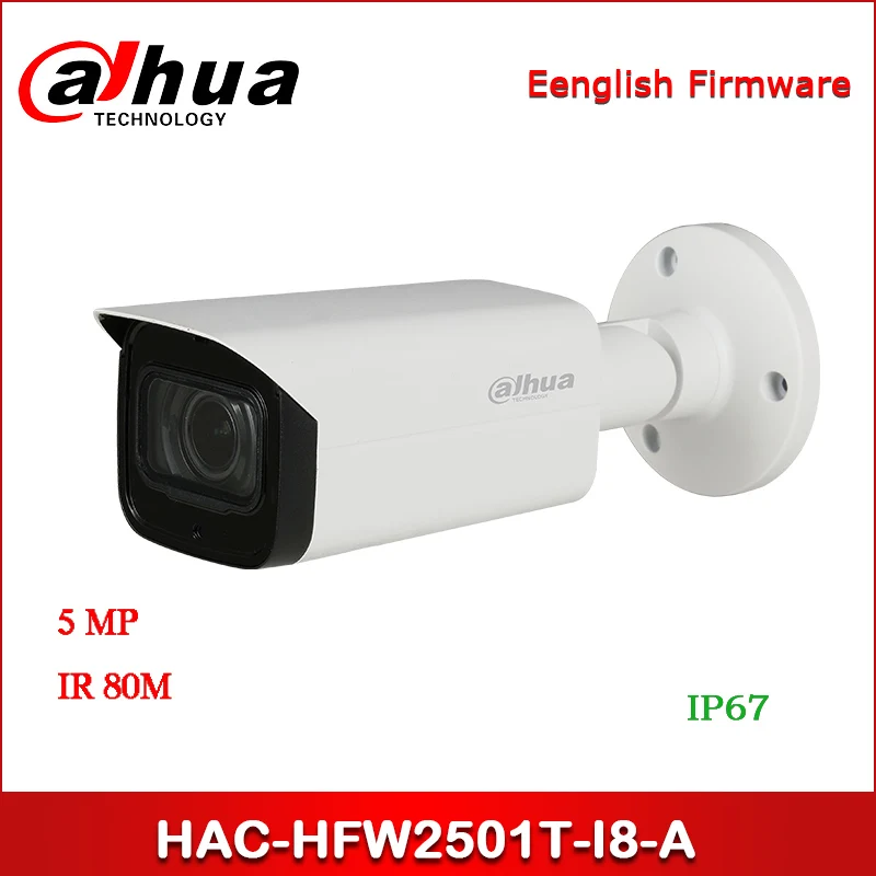 Dahua HAC HFW2501T I8 A 5MP Starlight HDCVI IR Bullet камера аудио в интерфейсе встроенный микрофон CCTV