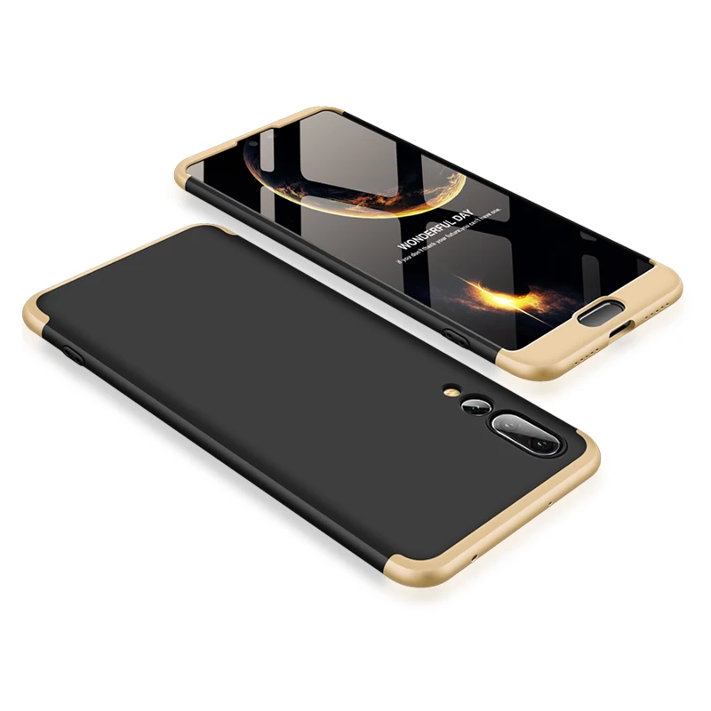 Black Gold Huawei P20 Pro Lite чехол с защитой на 360 градусов для huawei Nova 2 2i 2S 3 3i 4 View 20 10 Honor 7A Pro 7C 8X Play - Цвет: Black Gold