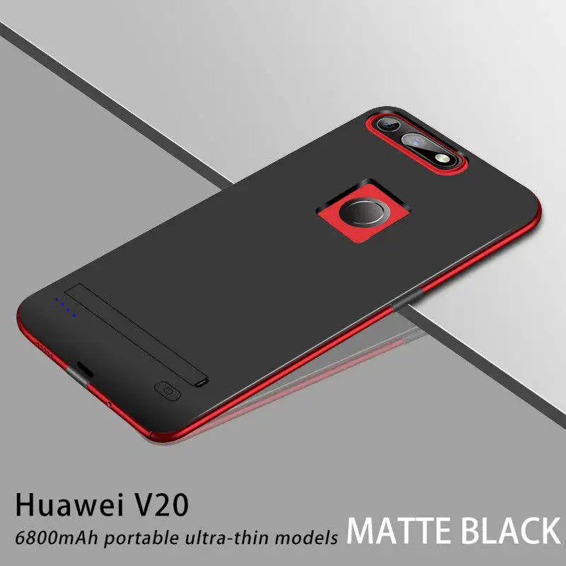 Black Чехол для аккумулятора 6800 мА/ч для huawei V20, чехол для внешнего аккумулятора, тонкое быстрое зарядное устройство, внешний аккумулятор, чехол для huawei Honor V20 - Цвет: Black