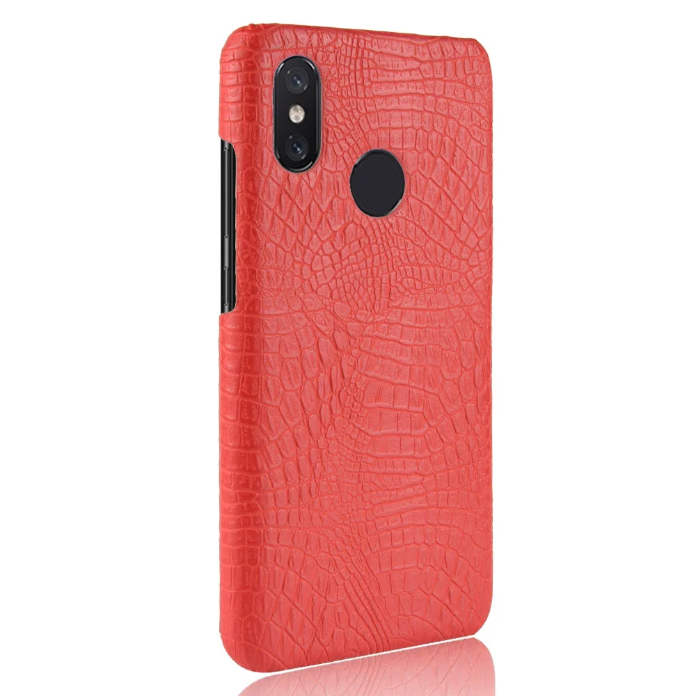 For Case On Xiaomi Mi8 Cases Coque Mi 8 Cover Xiomi SE Crocodile Pattern Leather PC Hybrid Hard Back Protective |