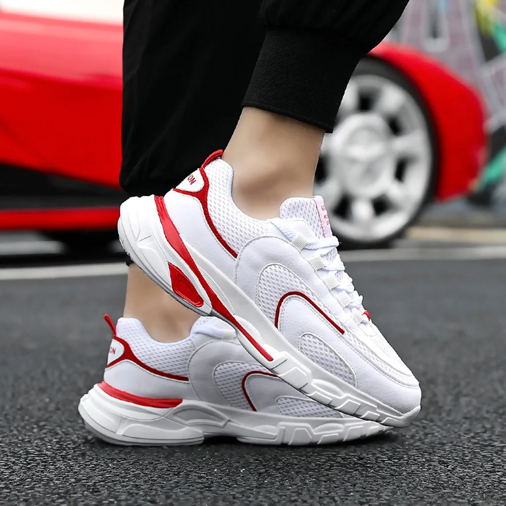 KANCOOLD мужские кроссовки трендовые беговые с летящим плетением новая Нескользящая