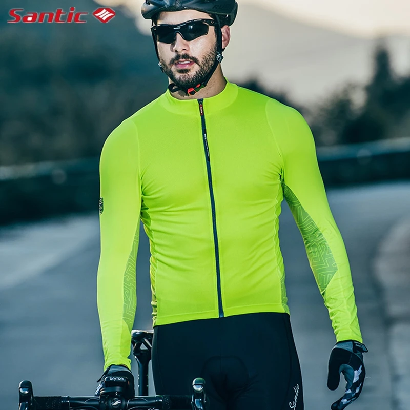 Santic осень-зима Pro майки для велоспорта MTB катания на горных велосипедах дышащая с