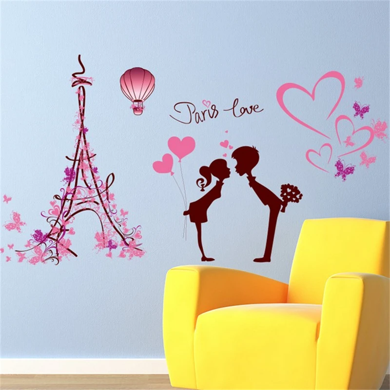 1 шт. виниловые наклейки на стену с изображением Эйфелевой башни|sticker for kids room|vinyl