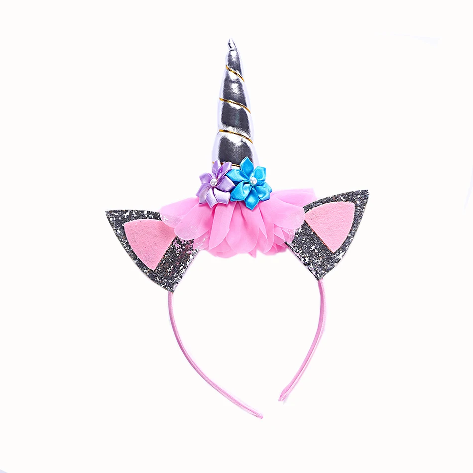Unicorn Head-C PaMaBa Единорог парик цвета радуги с роговыми ушами подходит для детей подростков взрослых 70 см пони косплей синтетические волосы вечерние аксессуары для волос повязка на голову - Цвет: Unicorn Head-C