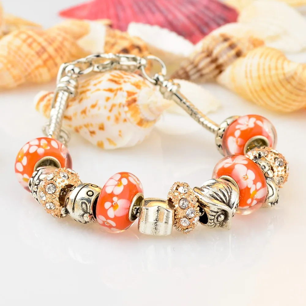 Szelam низкая 2019 бисер из Европейского муранского стекла браслеты для женщин