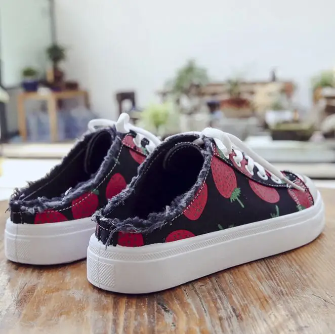 Женская обувь 2019 новые летние с изображением маленькой клубники для малышей