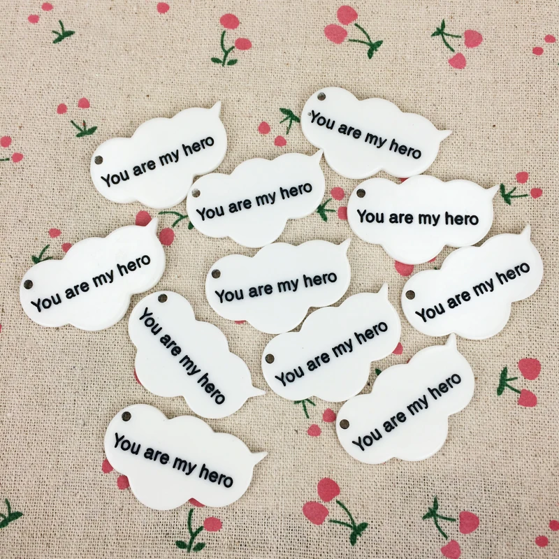 10 шт. плоская спина из смолы кабошон каваи сделай сам украшение слова Привет