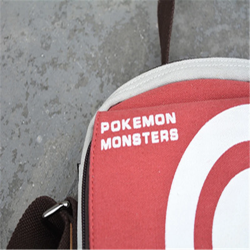Women's Fashion Cartoon Cute Small Pocket Monsters Canvas Shoulder Bags Female Crossbody Bag Messenger Phone Bags