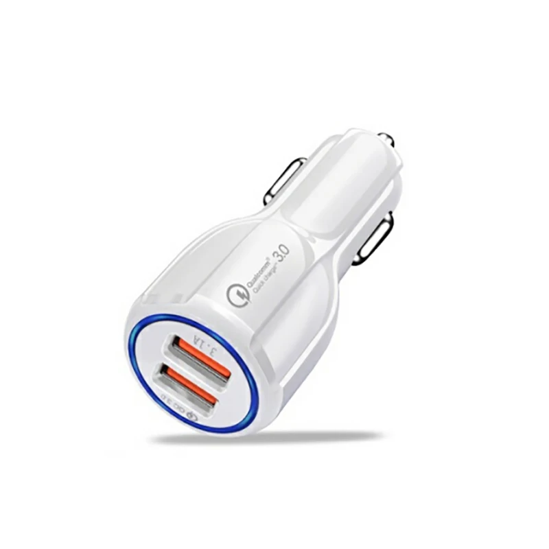 MEIYI QC3.0 автомобильное зарядное устройство Быстрая зарядка двойной USB кабель для быстрой зарядки для iphone X XS samsung Xiaomi huawei разъем адаптера зарядки