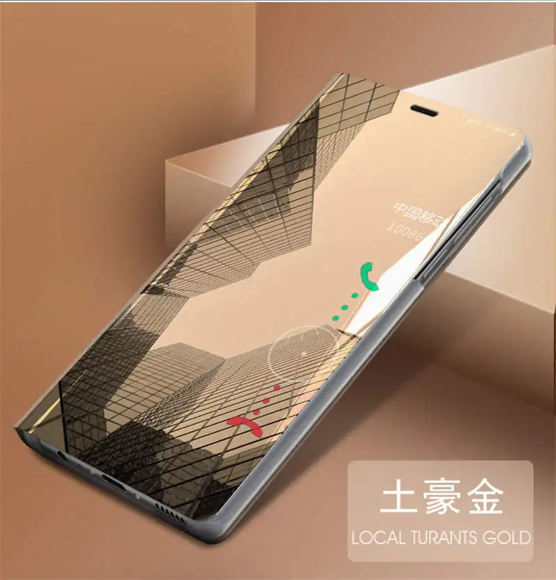 Gold Для Xiao mi Red mi note 5 Note 5A 5 plus 4X Note 4X Smart mi rror View флип-чехол Чехол для Xiaomi mi 8 SE Red mi 6 Pro mi A1 2 Чехол - Цвет: Gold