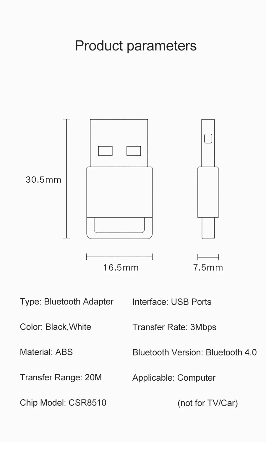 Беспроводные USB Bluetooth адаптеры Biaze 4,0 USB Bluetooth Донгл телефон музыкальный Bluetooth передатчик приемник для ПК ноутбук компьютер
