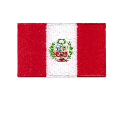 Peru South American flag embroidery iron on patches for clothing - Цвет: Peru