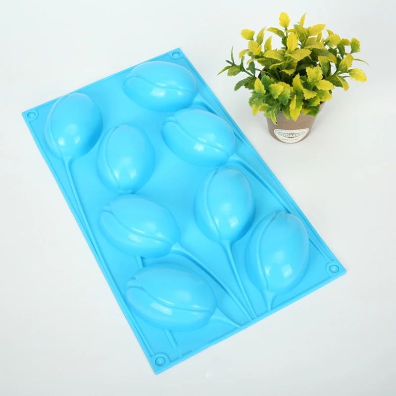 3D форма тюльпана силиконовая искусственная кожа помадка для сахарной мастики