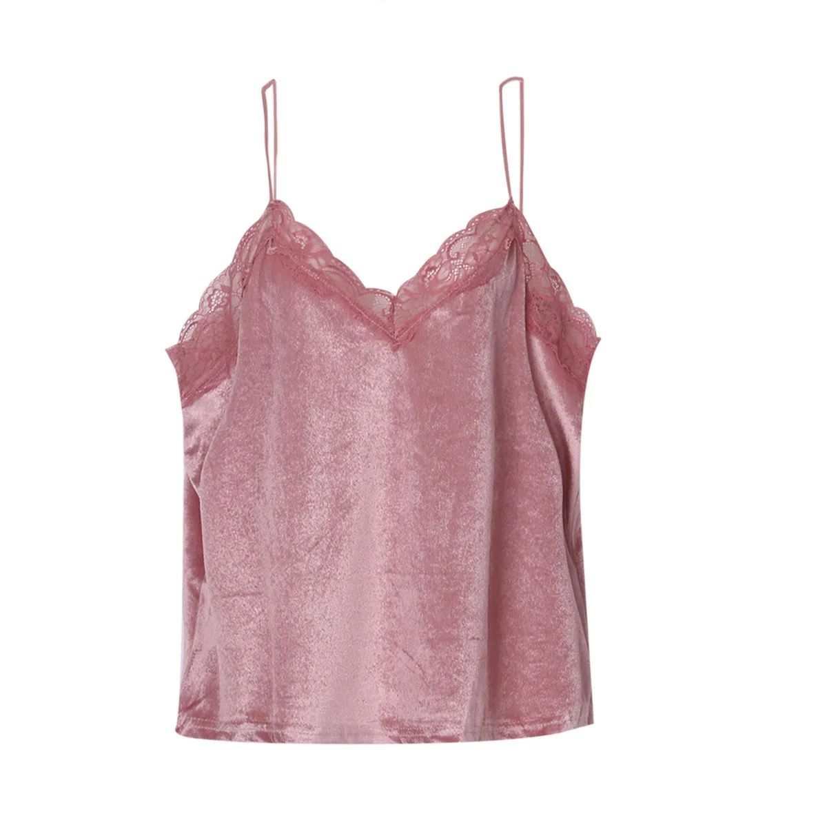 Женский кружевной топ на бретельках укороченный из кашемира с v-образным вырезом