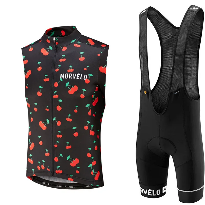 2019 MORVELO для мужчин Велоспорт Джерси короткий рукав набор Майо нагрудник шорты
