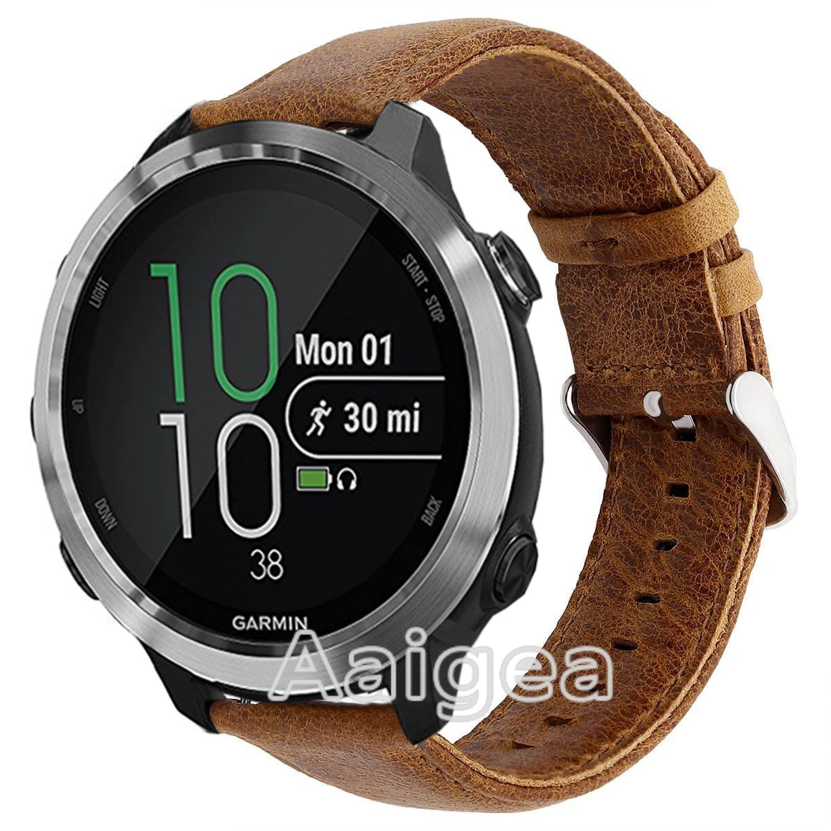 Crazy Horse ремешок из натуральной кожи для Garmin Forerunner 645 Смарт часы замена Классическая пряжка кожа Ремешки для наручных часов 20 мм