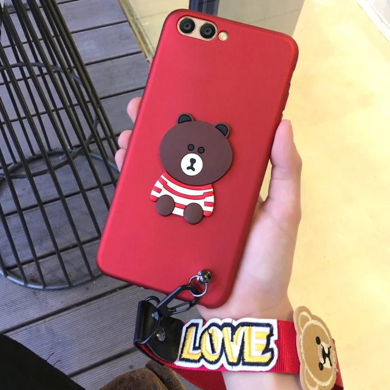 ALIVO для huawei Honor View 10 чехол 5 99 ''мультяшный 3D милый медведь полная Защита