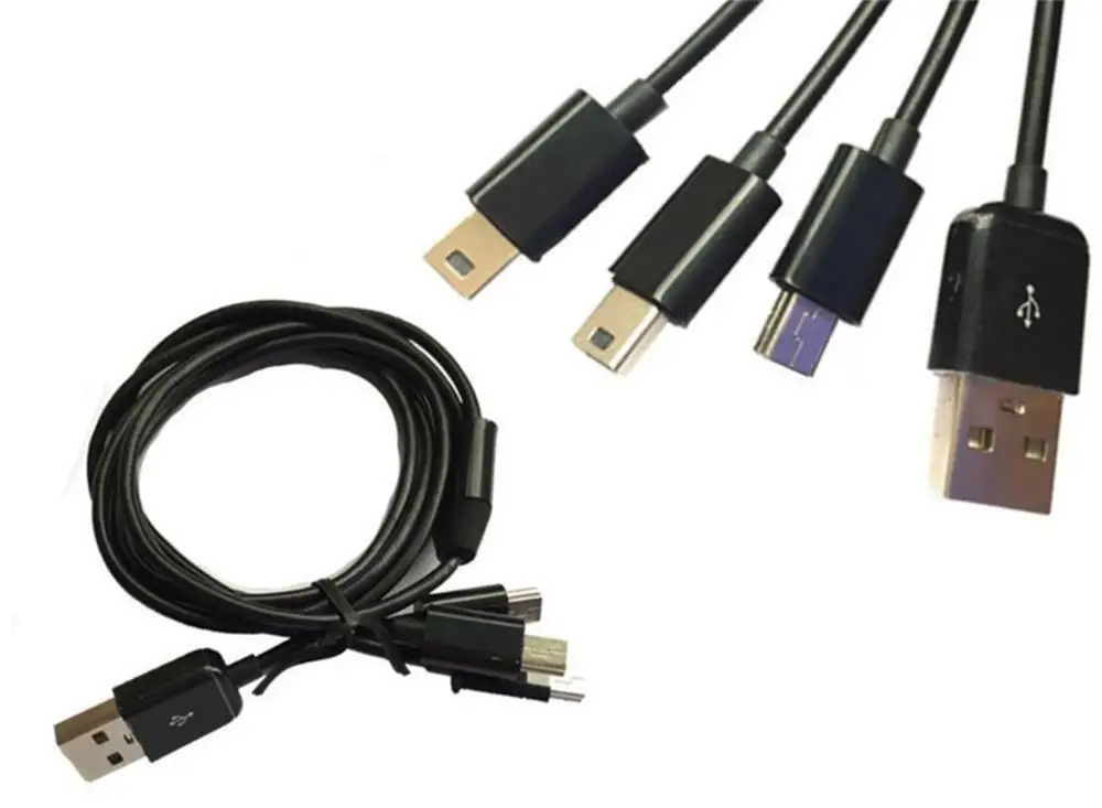 USB 2 0 type A Male to 3 Mini 5-контактный кабель для синхронизации зарядки камеры мобильного