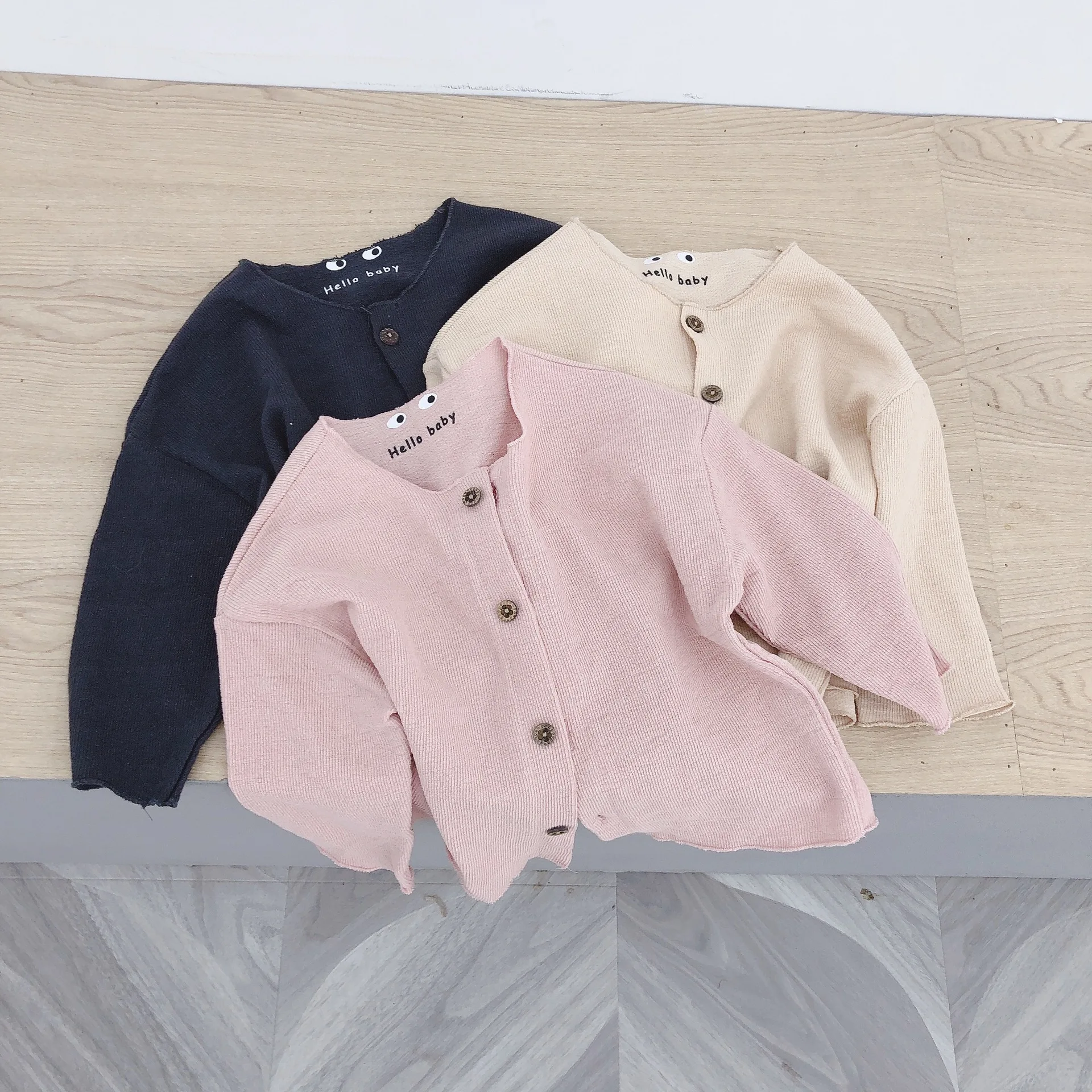 Осенний Хлопковый вязаный кардиган для мальчиков и девочек с мультяшным