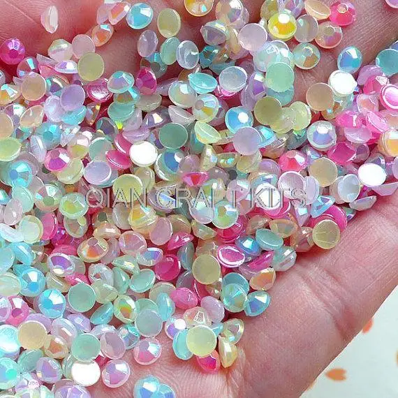 3000 шт. разноцветные круглые кабошоны 4 мм|candy colors|candy candycandy cabochon |