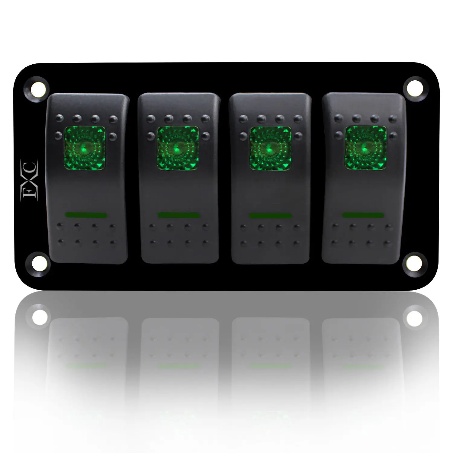 12V-24V 4 Gang green кулисный переключатель Панель автомат защити цепи лодка морской
