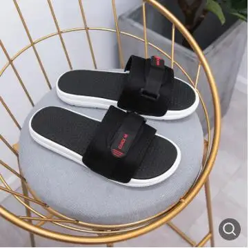 Home slipper man Summer Indoor Home Bath Anti-skid Household Thick Bottom Outdoor Men's Sandals - Цвет: Черный