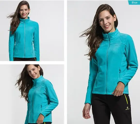 Woman Blue Теплые флисовые уличные куртки для кемпинга, туризма, рыбалки, охоты, мужские и женские зимние пальто, спортивная одежда, новинка, модная верхняя одежда - Цвет: Woman Blue